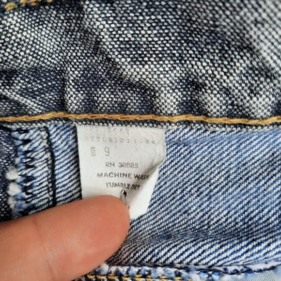 Vintage 90's Two Tone High Rise Mom Jeans Taper Leg Jeans Y2K Size 4 Fall - Picture 8 of 10